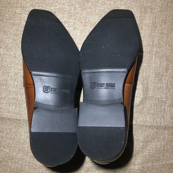 Mens Stacy Adams size 10 slip on dress shoes light brown/ tan - Picture 7 of 7